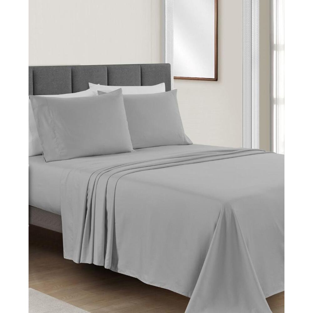Fairfield Square Pewter Gray Easy Care Microfiber 4 Pc. Full Sheet Set